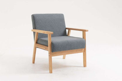 Lilola Home - Bahamas Gray Linen Fabric Chair - 88873-C veiw 1