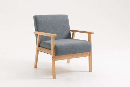 Lilola Home - Bahamas Gray Linen Fabric Chair - 88873-C veiw 1