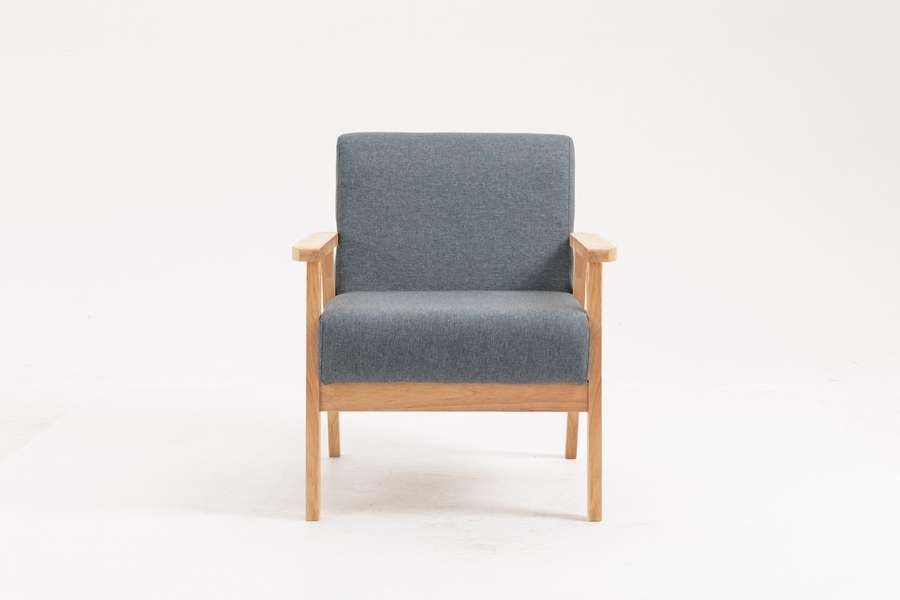 Lilola Home - Bahamas Gray Linen Fabric Chair - 88873-C veiw 2