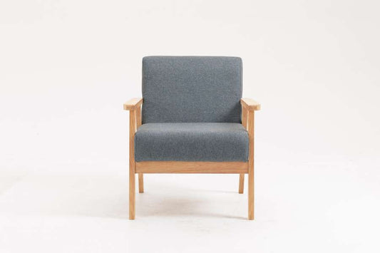 Lilola Home - Bahamas Gray Linen Fabric Chair - 88873-C veiw 2