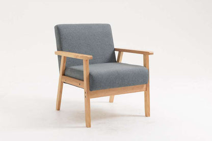 Lilola Home - Bahamas Gray Linen Fabric Chair - 88873-C veiw 3