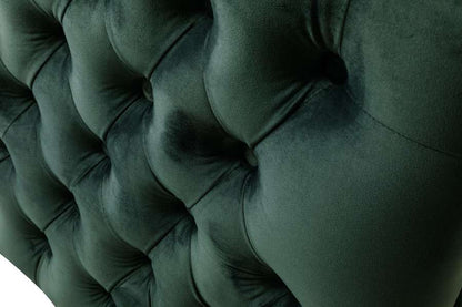 Lilola Home - Bayberry Green Velvet Loveseat with 2 Pillows - 89634GN-L veiw 5