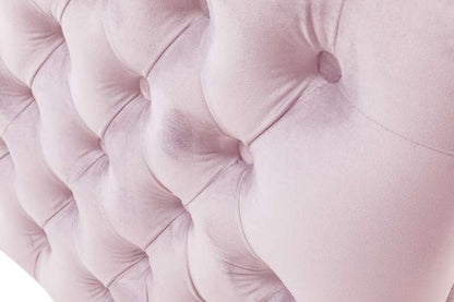 Lilola Home - Bayberry Pink Velvet Loveseat with 2 Pillows - 89634PK-L veiw 5