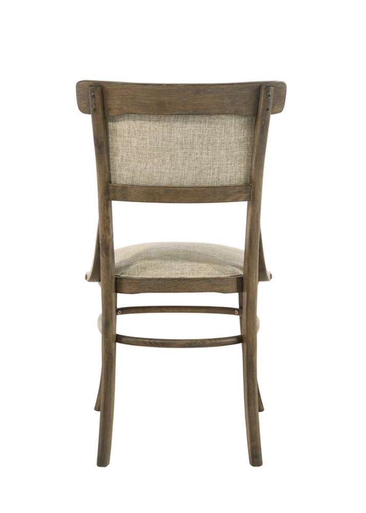 Lilola Home Bistro (Set of 2) Vintage Walnut 19in Wide Contemporary Fabric Dining Chair with Cushion - 30002-C veiw 5
