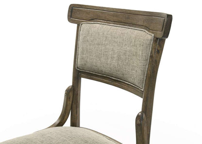 Lilola Home Bistro (Set of 2) Vintage Walnut 19in Wide Contemporary Fabric Dining Chair with Cushion - 30002-C veiw 6