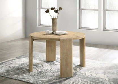 Lilola Home - Bowen Oak Finish 47inW Round Dining Table-30037 veiw 1