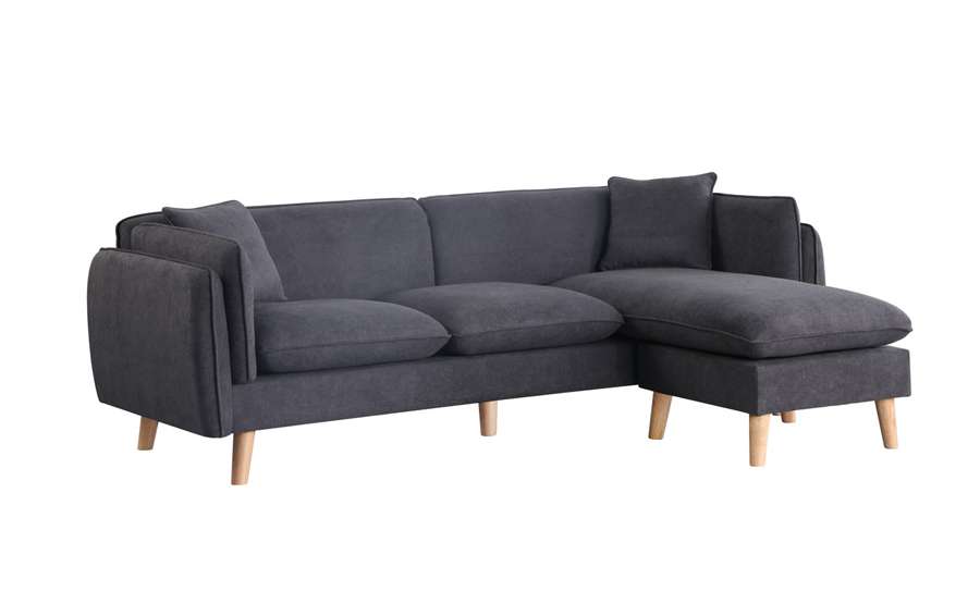 Lilola Home - Brayden Dark Gray Fabric Sectional Sofa Chaise - 89640 veiw 5