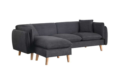 Lilola Home - Brayden Dark Gray Fabric Sectional Sofa Chaise - 89640 veiw 6