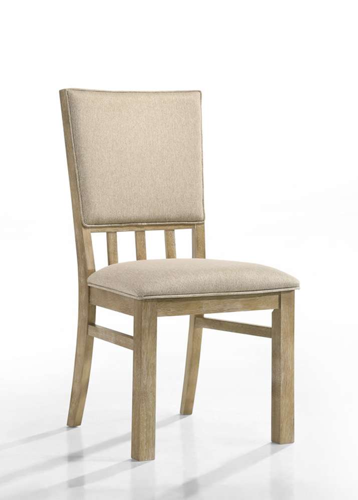 Lilola Home Brutus (Set of 2) Reclaimed Wheat 19in Wide Contemporary Fabric Dining Chair - 30000-C veiw 3