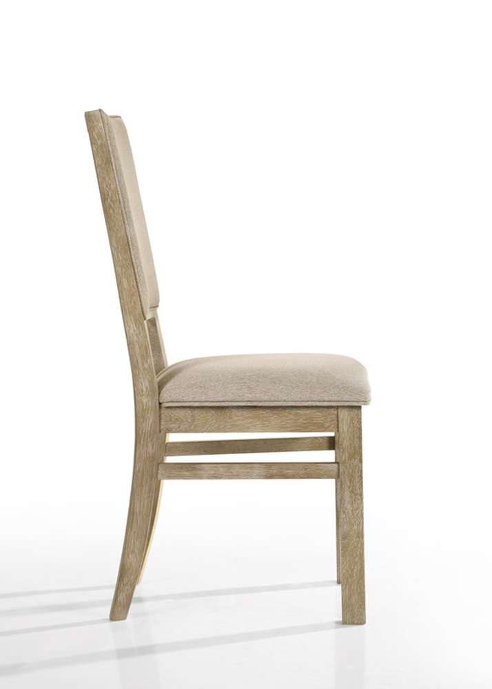 Lilola Home Brutus (Set of 2) Reclaimed Wheat 19in Wide Contemporary Fabric Dining Chair - 30000-C veiw 4