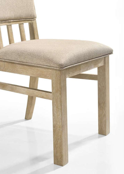 Lilola Home Brutus (Set of 2) Reclaimed Wheat 19in Wide Contemporary Fabric Dining Chair - 30000-C veiw 5