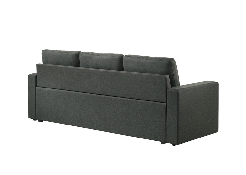 Lilola Home - Burleigh 83.5inW Dark Gray Fabric Sleeper Sofa with Tufted Cushions in Dark Gray - 81421 veiw 5