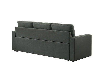 Lilola Home - Burleigh 83.5inW Dark Gray Fabric Sleeper Sofa with Tufted Cushions in Dark Gray - 81421 veiw 5