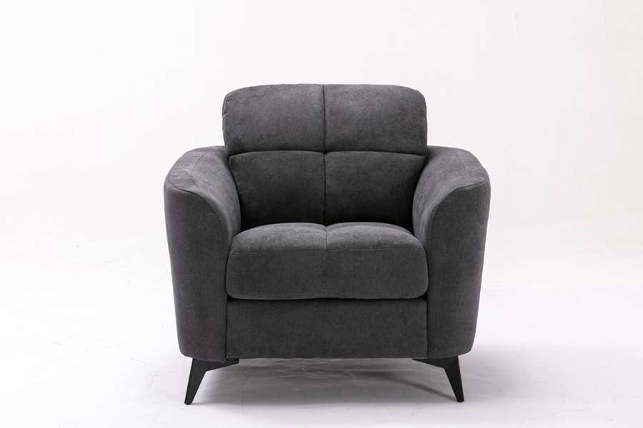 Lilola Home - Callie Gray Velvet Fabric Chair - 89727-C veiw 3