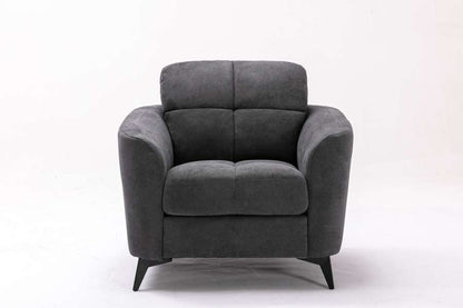 Lilola Home - Callie Gray Velvet Fabric Chair - 89727-C veiw 3