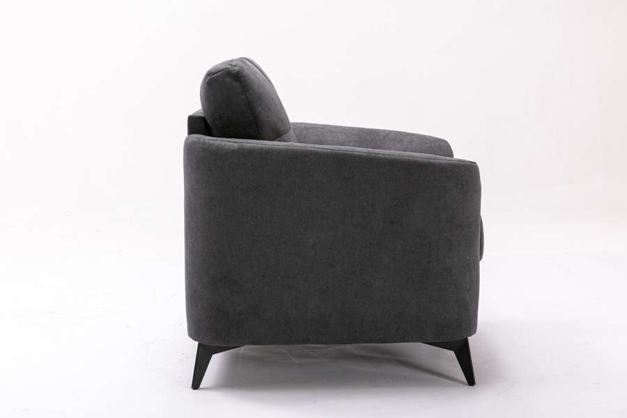 Lilola Home - Callie Gray Velvet Fabric Chair - 89727-C veiw 5