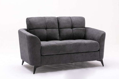 Lilola Home - Callie Gray Velvet Fabric Loveseat - 89727-L veiw 1