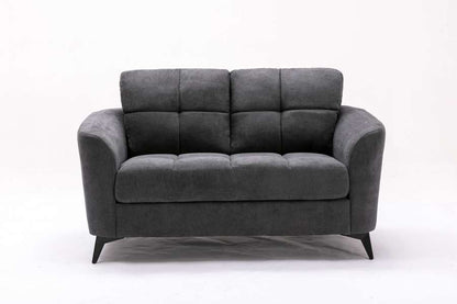 Lilola Home - Callie Gray Velvet Fabric Loveseat - 89727-L veiw 2