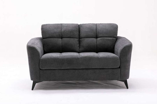 Lilola Home - Callie Gray Velvet Fabric Loveseat - 89727-L veiw 2
