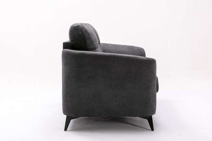 Lilola Home - Callie Gray Velvet Fabric Loveseat - 89727-L veiw 3