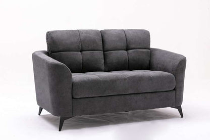 Lilola Home - Callie Gray Velvet Fabric Loveseat - 89727-L veiw 4