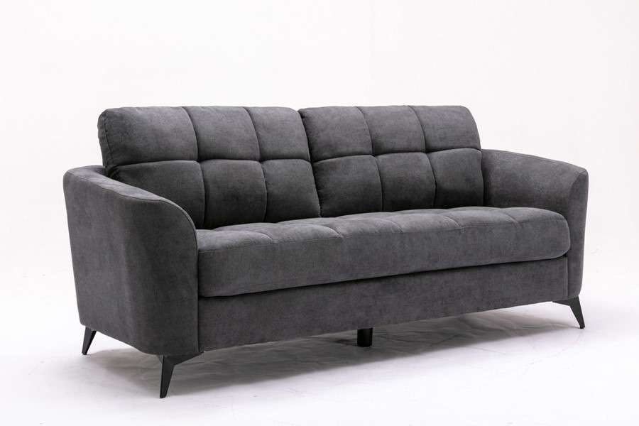 Lilola Home - Callie Gray Velvet Fabric Sofa - 89727-S veiw 1