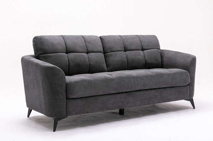 Lilola Home - Callie Gray Velvet Fabric Sofa - 89727-S veiw 1