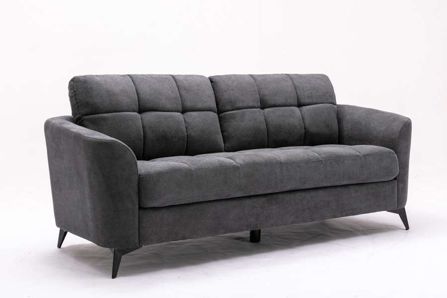 Lilola Home - Callie Gray Velvet Fabric Sofa - 89727-S veiw 5