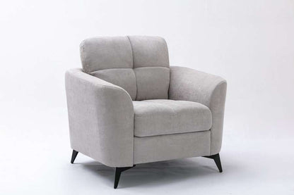 Lilola Home - Callie Light Gray Velvet Fabric Chair - 89727LG-C veiw 1