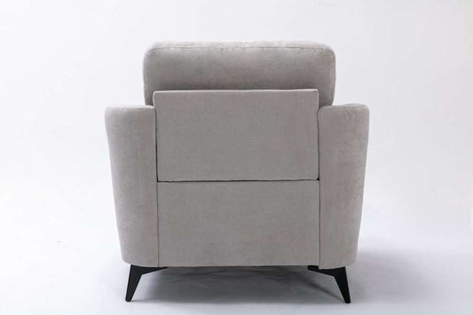 Lilola Home - Callie Light Gray Velvet Fabric Chair - 89727LG-C veiw 2