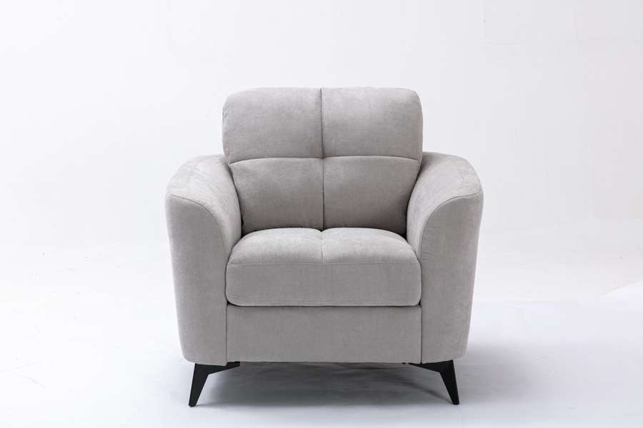Lilola Home - Callie Light Gray Velvet Fabric Chair - 89727LG-C veiw 3