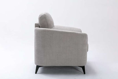 Lilola Home - Callie Light Gray Velvet Fabric Chair - 89727LG-C veiw 4