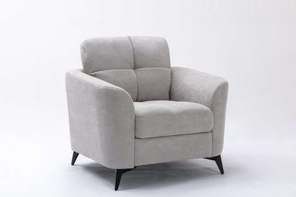 Lilola Home - Callie Light Gray Velvet Fabric Chair - 89727LG-C veiw 5