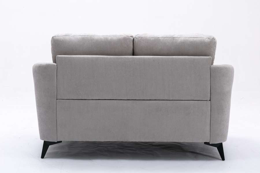 Lilola Home - Callie Light Gray Velvet Fabric Loveseat - 89727LG-L veiw 2