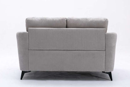 Lilola Home - Callie Light Gray Velvet Fabric Loveseat - 89727LG-L veiw 2