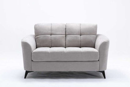 Lilola Home - Callie Light Gray Velvet Fabric Loveseat - 89727LG-L veiw 3