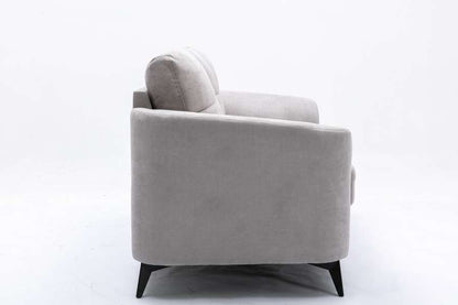 Lilola Home - Callie Light Gray Velvet Fabric Loveseat - 89727LG-L veiw 4