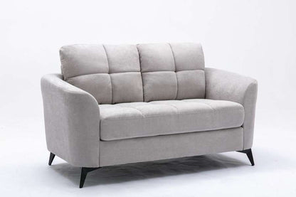 Lilola Home - Callie Light Gray Velvet Fabric Loveseat - 89727LG-L veiw 5