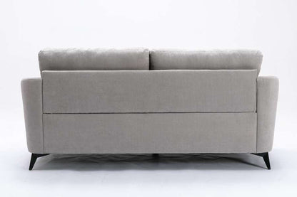 Lilola Home - Callie Light Gray Velvet Fabric Sofa - 89727LG-S veiw 2