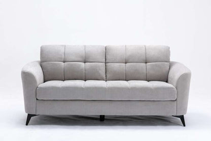 Lilola Home - Callie Light Gray Velvet Fabric Sofa - 89727LG-S veiw 3