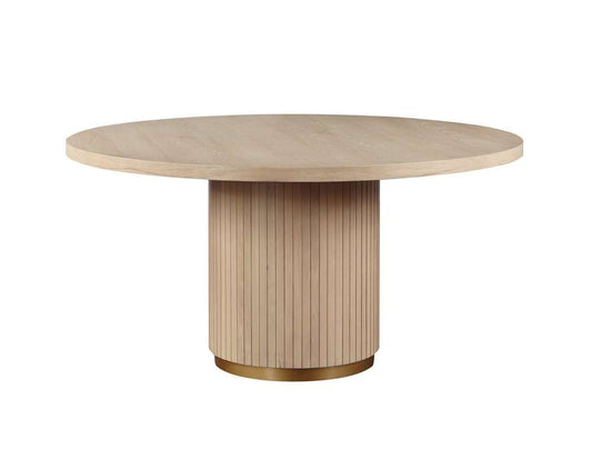 Lilola Home - Caspian Oak Finish 59in Wide Dining Table - 30030 veiw 1