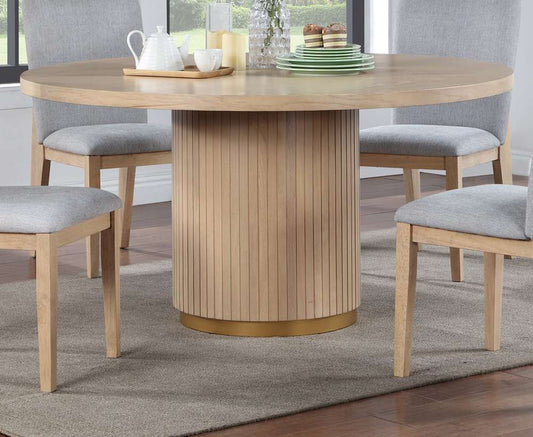Lilola Home - Caspian Oak Finish 59in Wide Dining Table - 30030 veiw 2