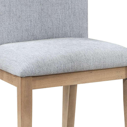 Lilola Home - Caspian (Set of 2) Gray Linen and Oak Finish Dining Chair - 30030-C veiw 3