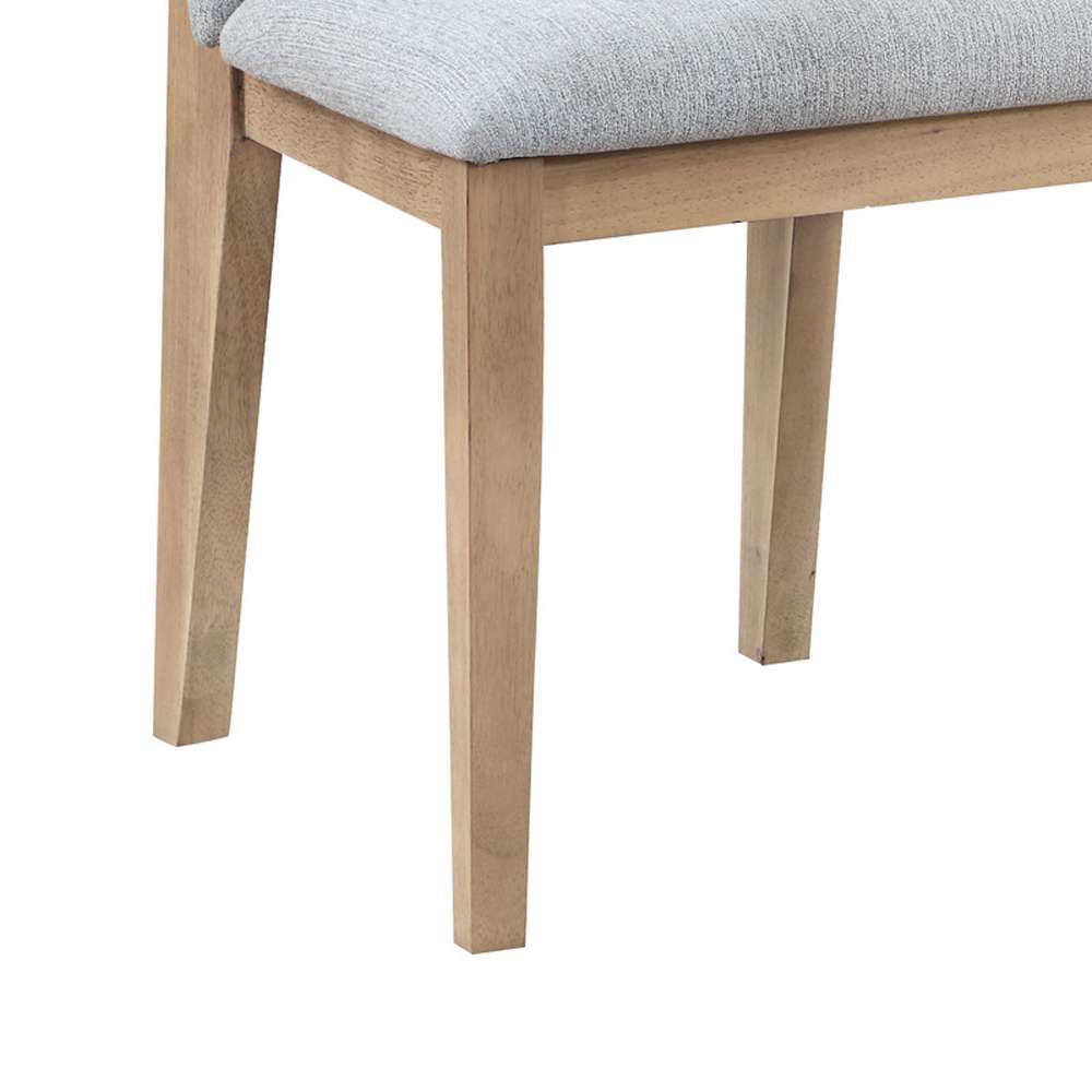 Lilola Home - Caspian (Set of 2) Gray Linen and Oak Finish Dining Chair - 30030-C veiw 4
