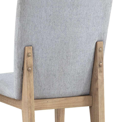 Lilola Home - Caspian (Set of 2) Gray Linen and Oak Finish Dining Chair - 30030-C veiw 5