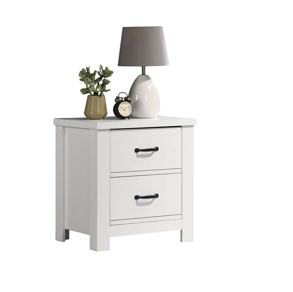 Lilola Home - Cassini White 2-Drawer Nightstand Bedside Table - 58901NS veiw 2