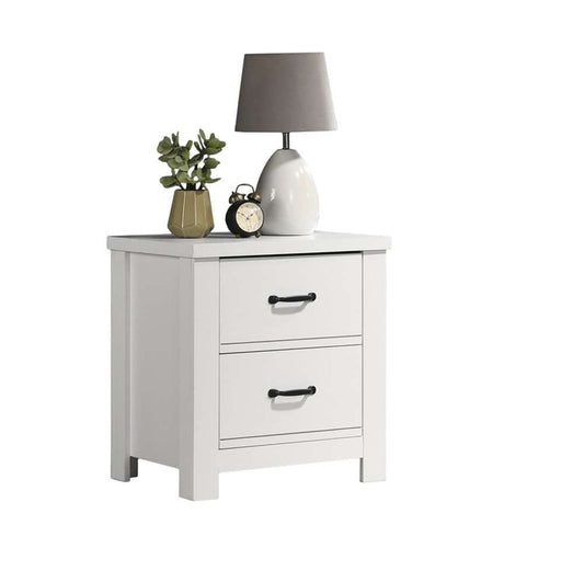 Lilola Home - Cassini White 2-Drawer Nightstand Bedside Table - 58901NS veiw 2