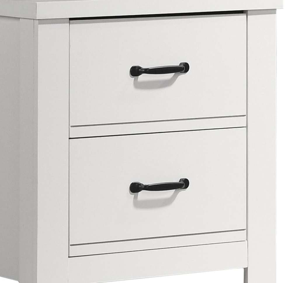 Lilola Home - Cassini White 2-Drawer Nightstand Bedside Table - 58901NS veiw 3