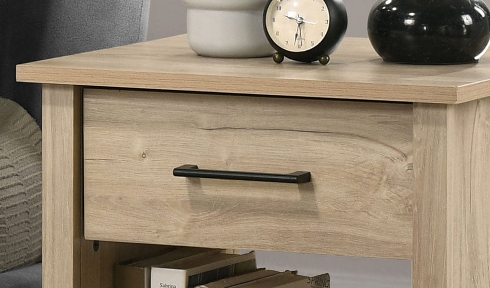 Lilola Home - Celeste 20"W Light Oak Finish 1-Drawer Nightstand Bedside Table - 58904NS view 5