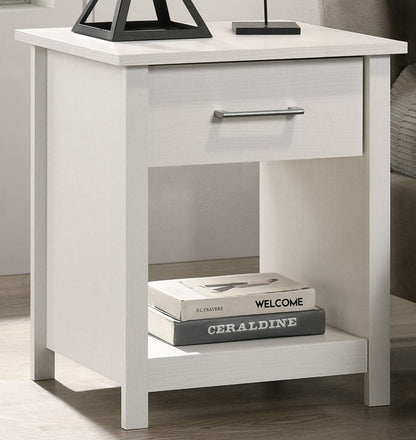 Lilola Home - Celeste 20"W White 1-Drawer Nightstand Bedside Table - 58903NS view 2